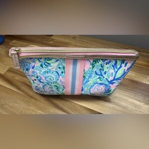 Lilly Pulitzer Pink and Blue Cosmetic Bag